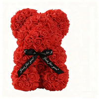 Artificial Flower Eternal Rose Teddy Bear for Mom Mother's Day Birthday Valentine's Day Anniversary Gifts & Decorations